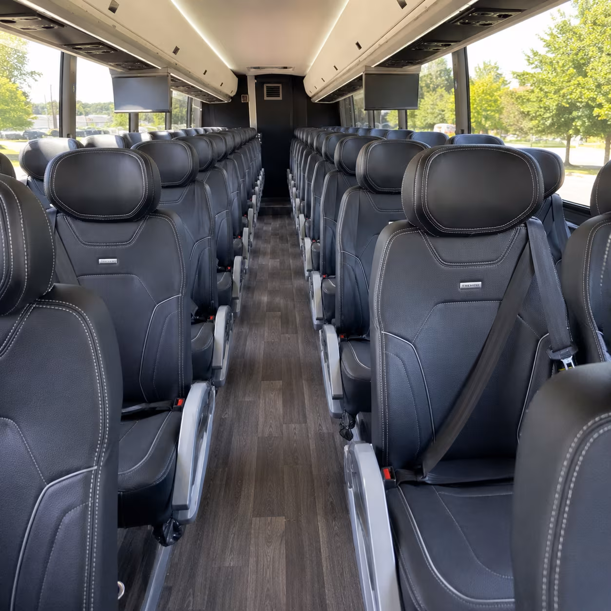 trenton 56 passenger charter bus inside