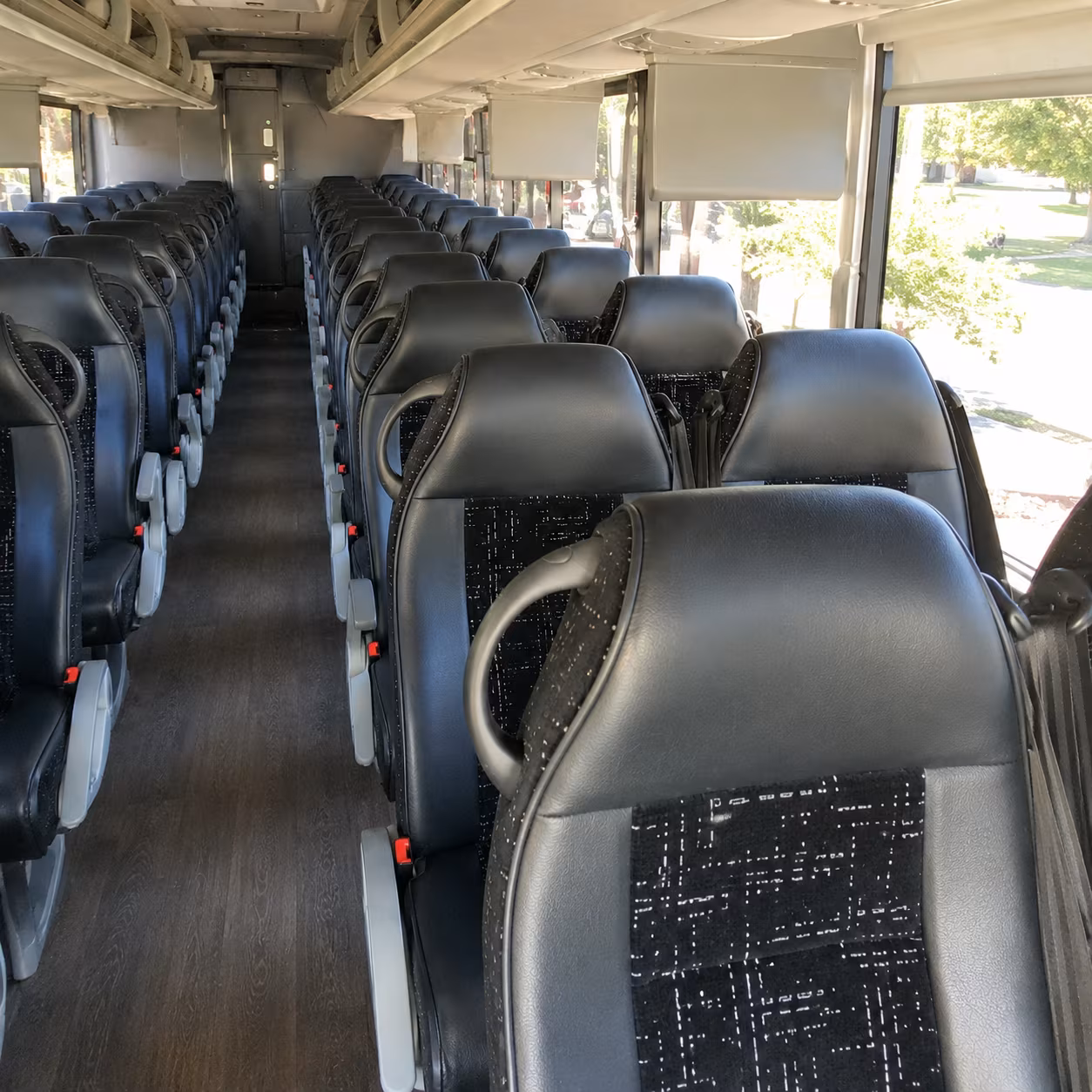 trenton 56 passenger charter bus interior